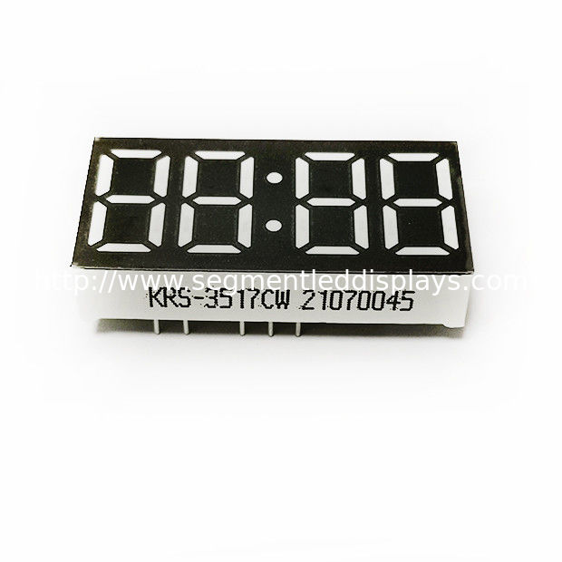 White Color 7 Segment 4 Digit Display LED Clock Displays Low Power